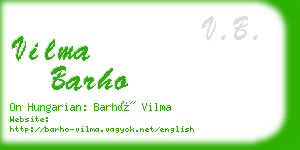 vilma barho business card